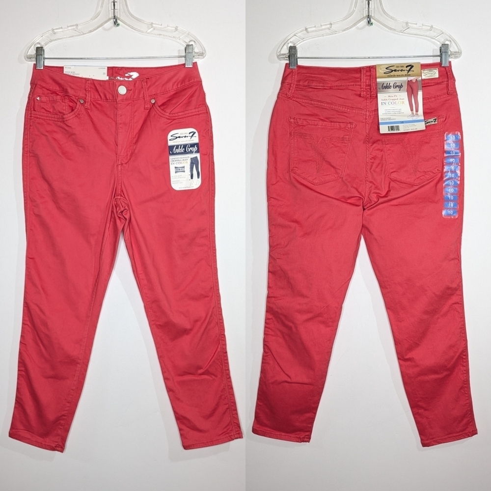 NWT Seven 7 Ankle Cropped skinny leg stretch crop jean 10